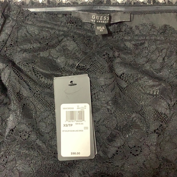 NWT Guess Off Shoulder Lace Dress - Picture 8 of 8